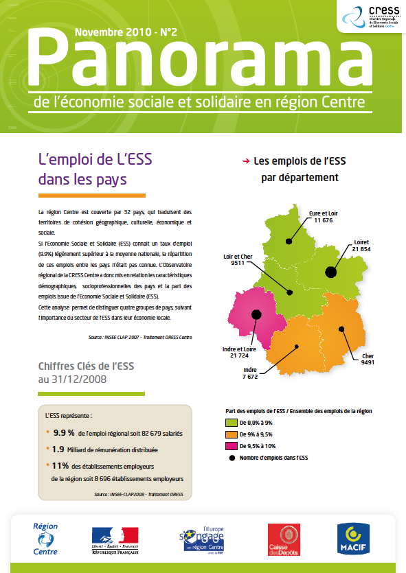 Panorama n°2 Les emplois de l’ESS dans les pays de la région Centre