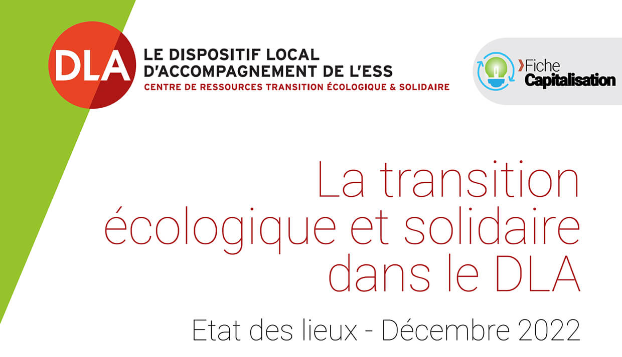Les avancées relatives à la transition écologique dans le DLA