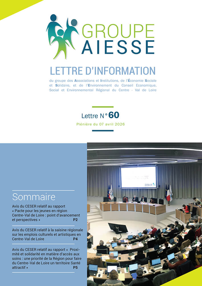 La lettre N°60 du Groupe AIESSE du Ceser